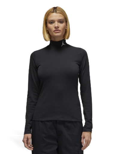 T-shirt Jordan Flight Mock Neck Top Sort | DQ4618-010