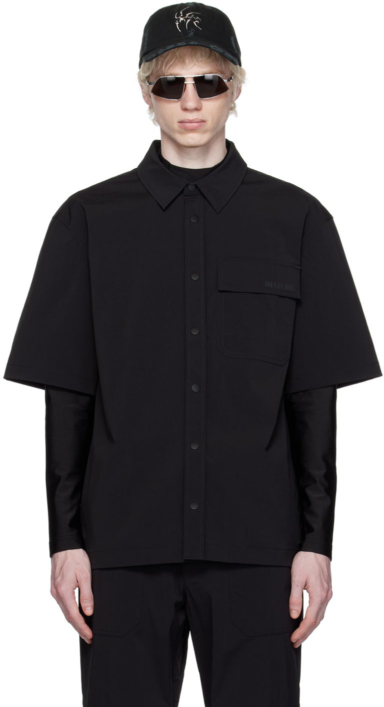 Skjorte Han Kjøbenhavn Han Kjobenhavn Bonded Shirt Sort | M-132712