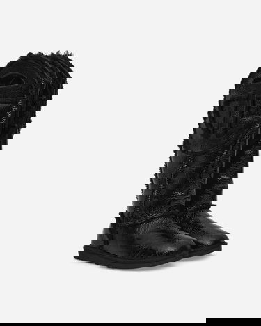 Sneakers og sko UGG Telfar Logo Tall Crinkle Leather Boots Black Sort | 1155871 BLK, 2