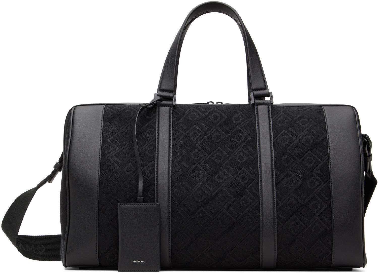 Rejsetaske FERRAGAMO Monogram Duffle Bag Sort | 775972, 0