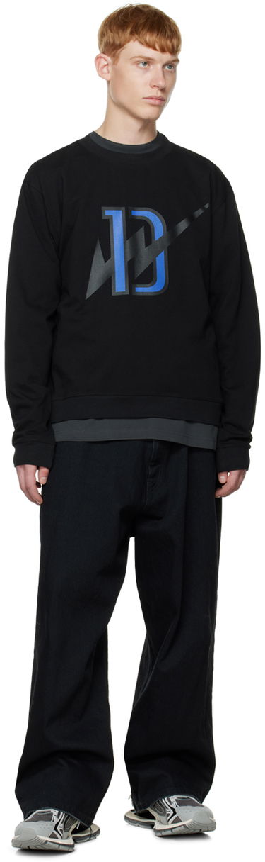 Sweatshirt We11done Thunder Graphic Sweatshirt Sort | WD-TS3-22-808-U-BK, 3