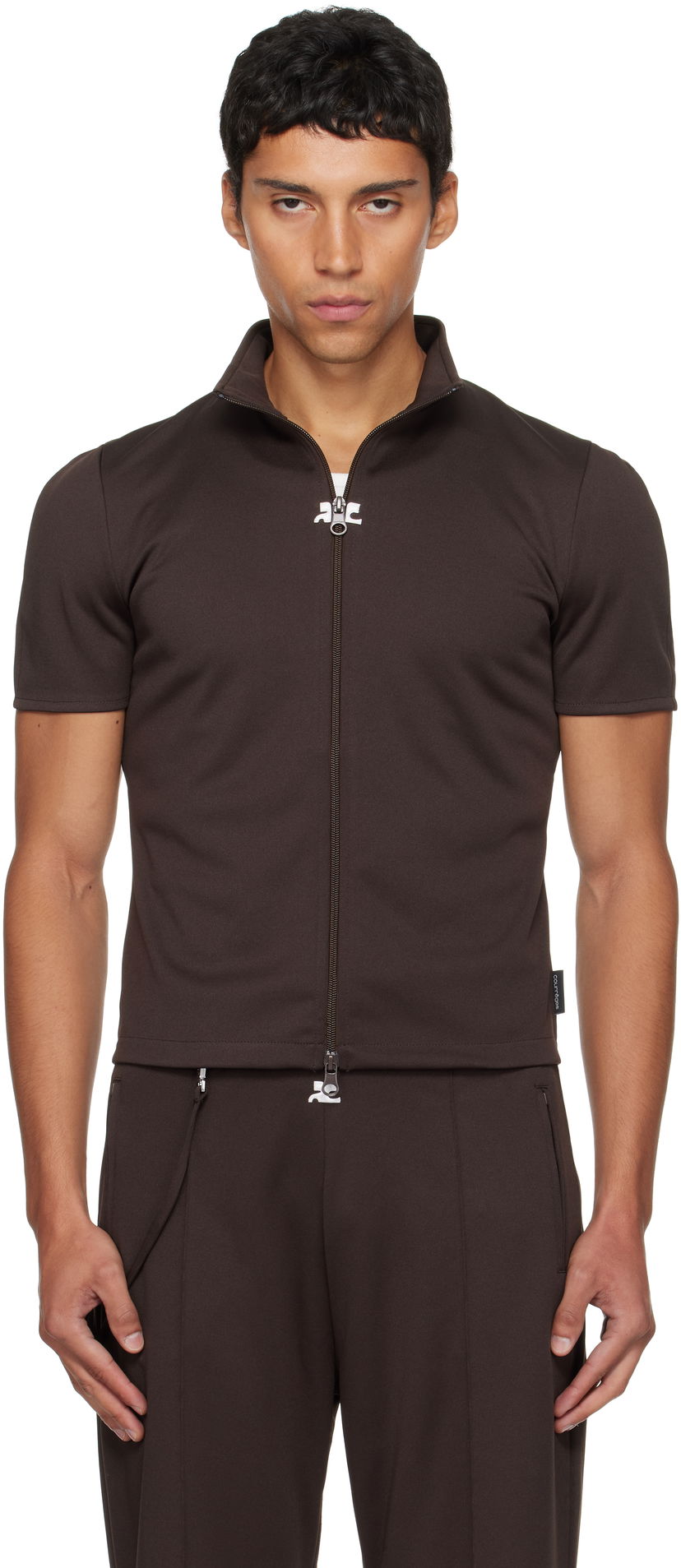 Træningsdragt Courrèges Courrèges Interlock Tracksuit Top Brun | 325JTO447JS0250