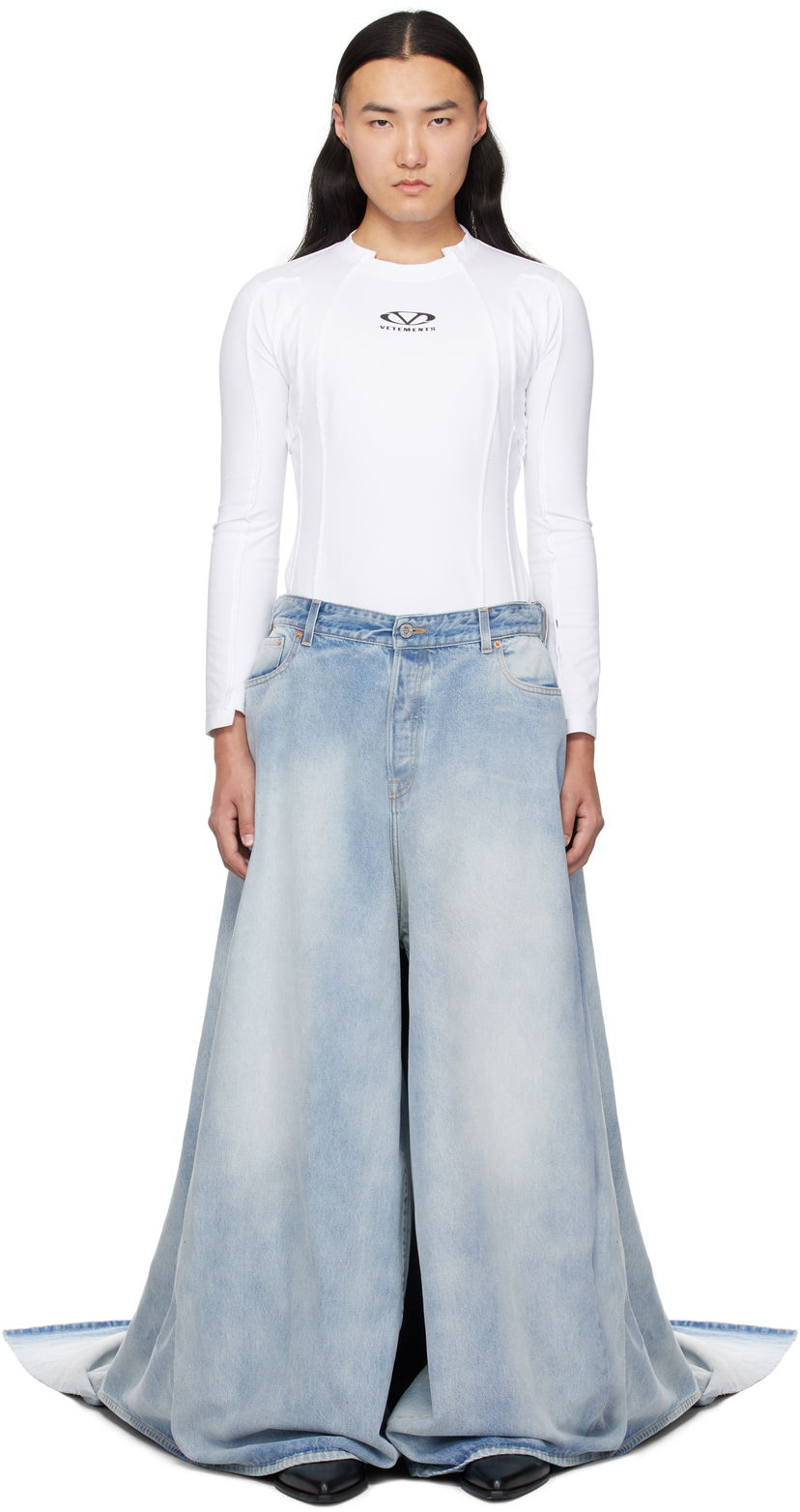 Jeans VETEMENTS Vetements Train Jeans Blå | UA66PA500L
