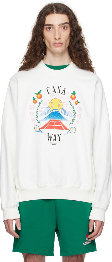Sweatshirt Casablanca Casablanca 'Casa Way' Sweatshirt Hvid | MPF25-JTP-293-03, 0