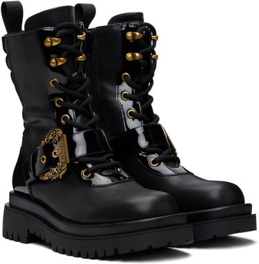 Sneakers og sko Versace Versace Jeans Couture Pin-Buckle Boots Sort | E79VA3S67_E71570, 3