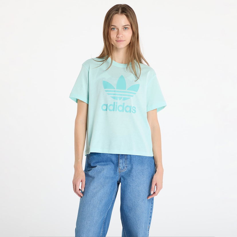 T-shirt adidas Originals Adicolor Trefoil Boxy T-Shirt Turkis | JD3142