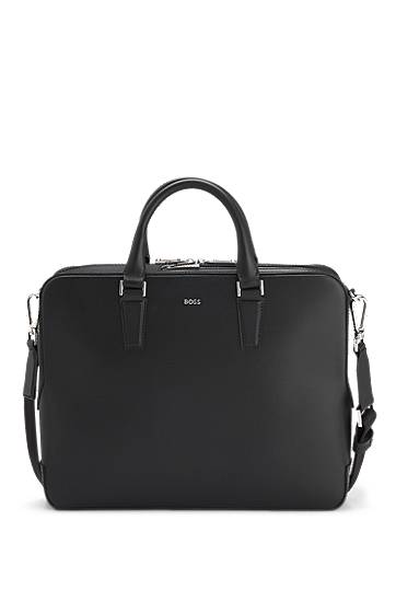 Håndtaske BOSS BOSS Leather Document Case Sort | 50548265, 0