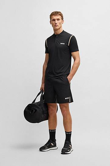 Polo skjorte BOSS BOSS Active Polo Shirt with Moisture Control Sort | 50534347, 1