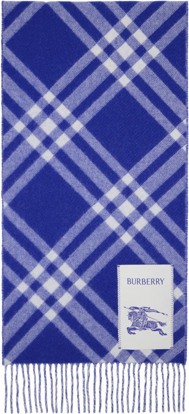 Tørklæde Burberry Check Cashmere Scarf Blå | 8099710, 0