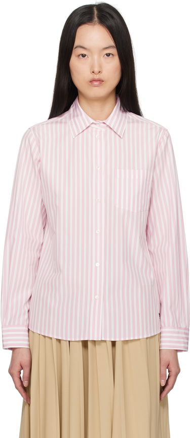 Skjorte Max Mara Weekend Max Mara Bahamas Striped Button-Down Shirt Lyserød | 2515111081600, 0