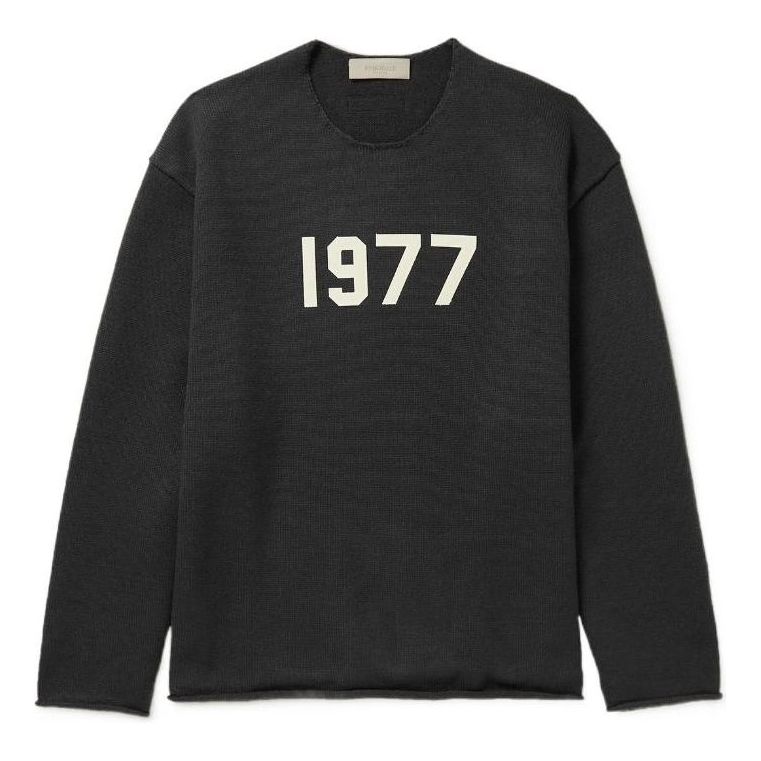 Sweater Fear of God Fear of God Essentials 1977 Raw Edge Sweater Sort | FOG-SS22-010