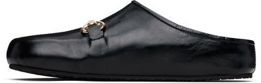 Tilbehør Marine Serre Marine Serre Smooth Leather MS Slip-on Loafers Sort | WFW044A CLEA0004, 2