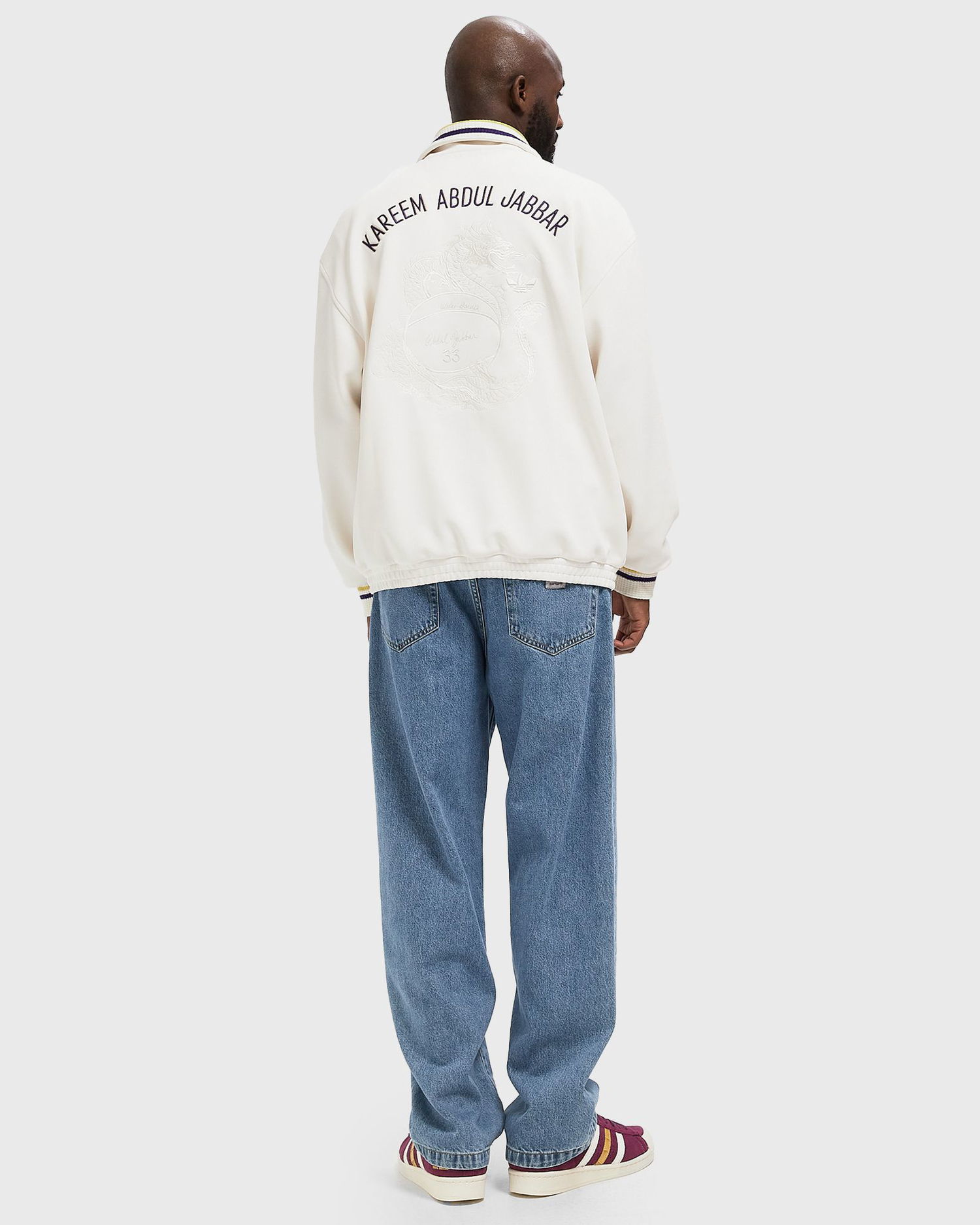 Jakke adidas Originals WALES BONNER JABBAR Striped Track Top Hvid | KA7496, 1