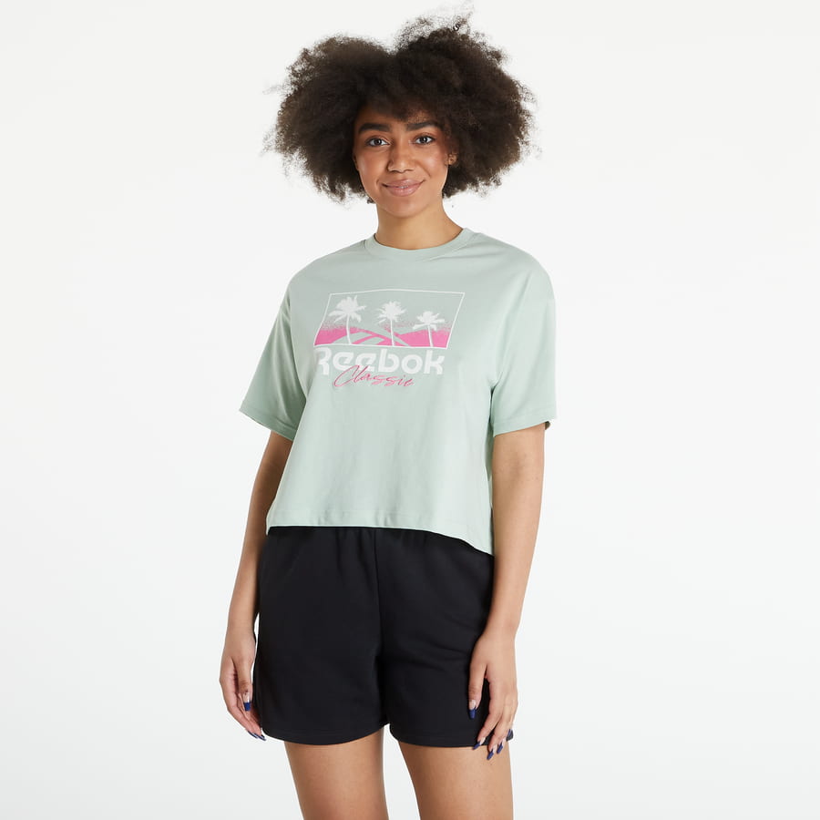 T-shirt Reebok CL Graphic Tee Grøn | H58673, 0