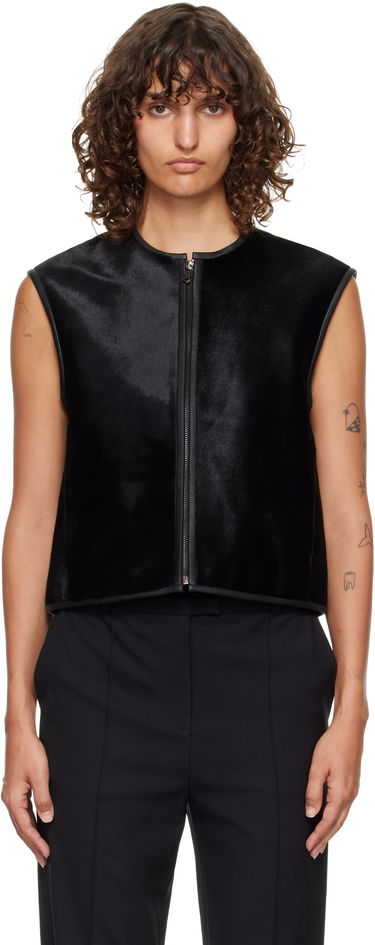 Vest Loulou de Saison Loulou de Saison Ampas Pony-Effect Leather Vest Sort | AMPAS, 0