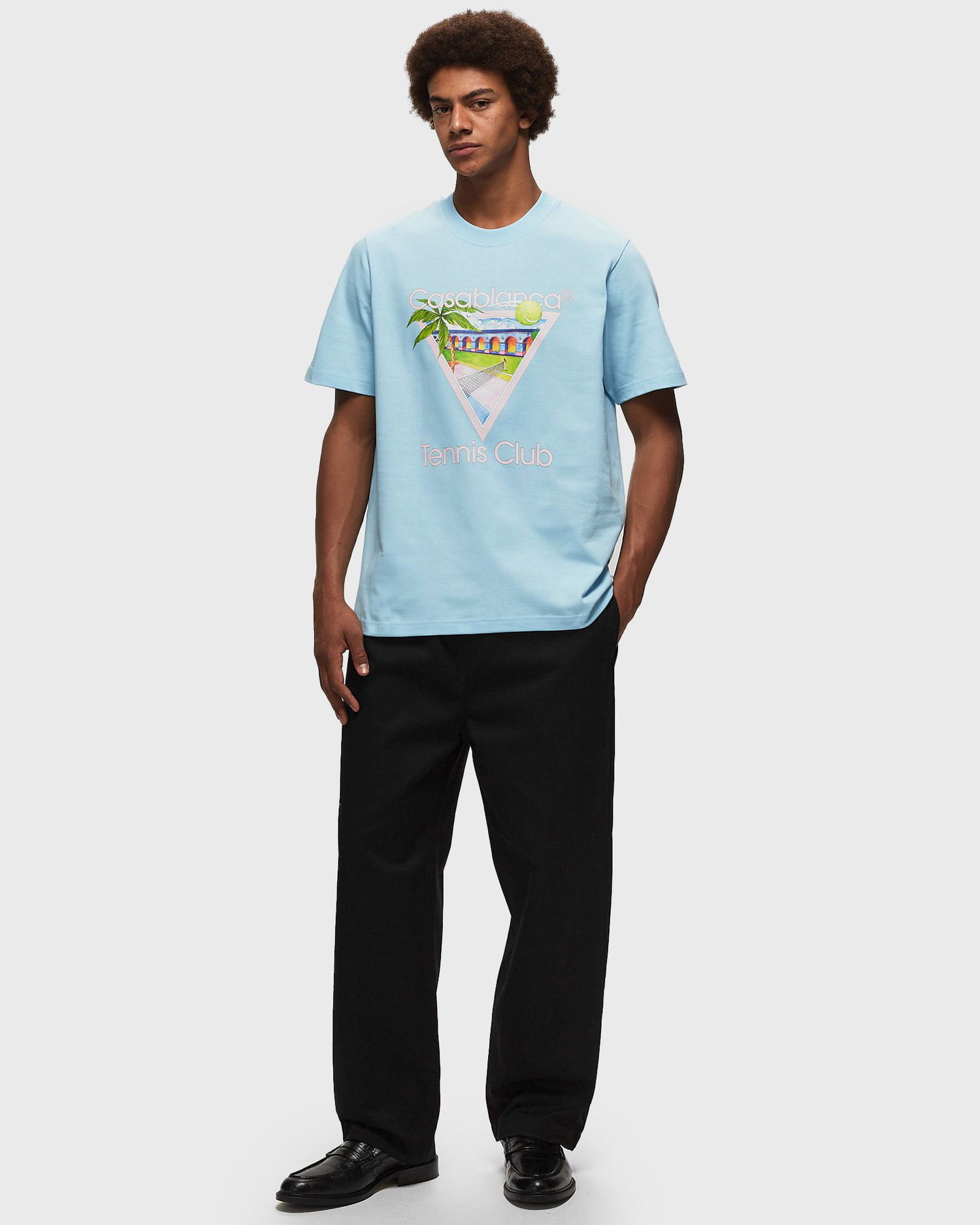 T-shirt Casablanca SSENSE x 'Tennis Club' Icon T-Shirt Blå | MPS24-JTS-001-04, 1