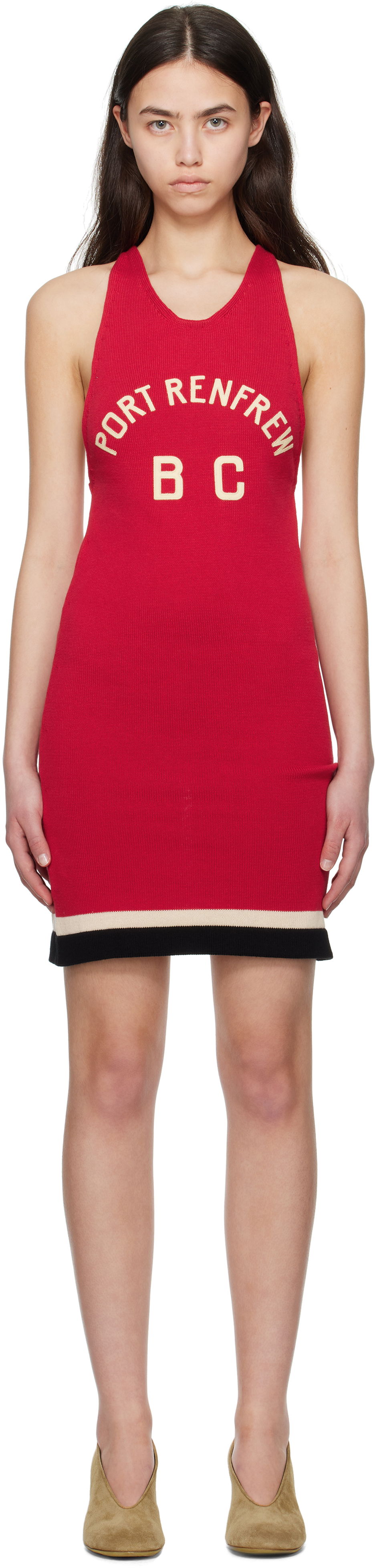 Kjole Bode Bode Port Knit Minidress Rød | WRS25KT029, 0
