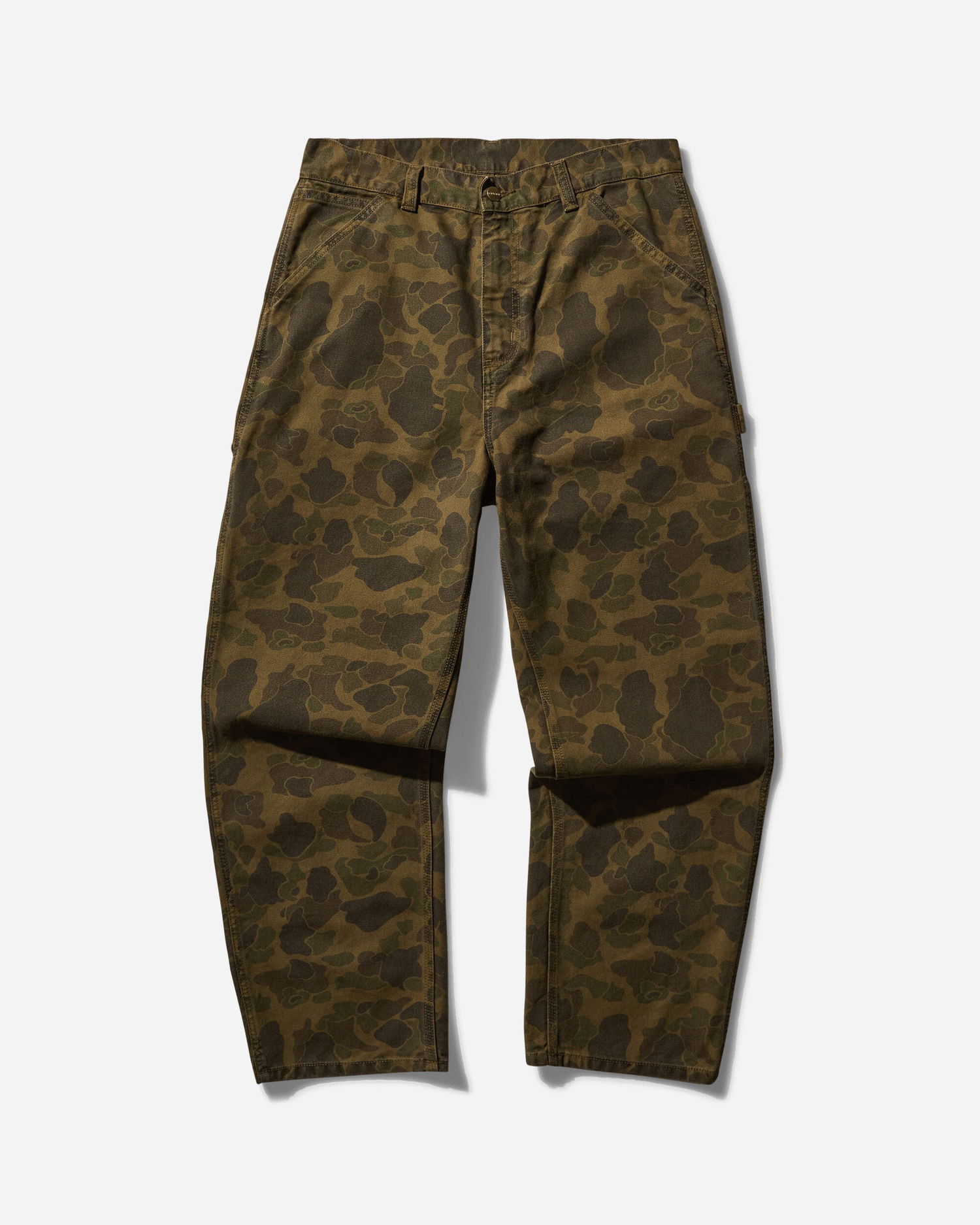 Bukser Carhartt WIP Duck Single Knee Pants Camo Duck Green / Office Green Brun | I033896 2MQGD, 1