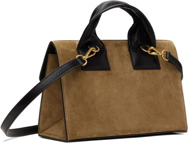 Håndtaske Nanushka Nanushka Sandi Lock Suede Bag Brun | NW25CRBG09477, 2