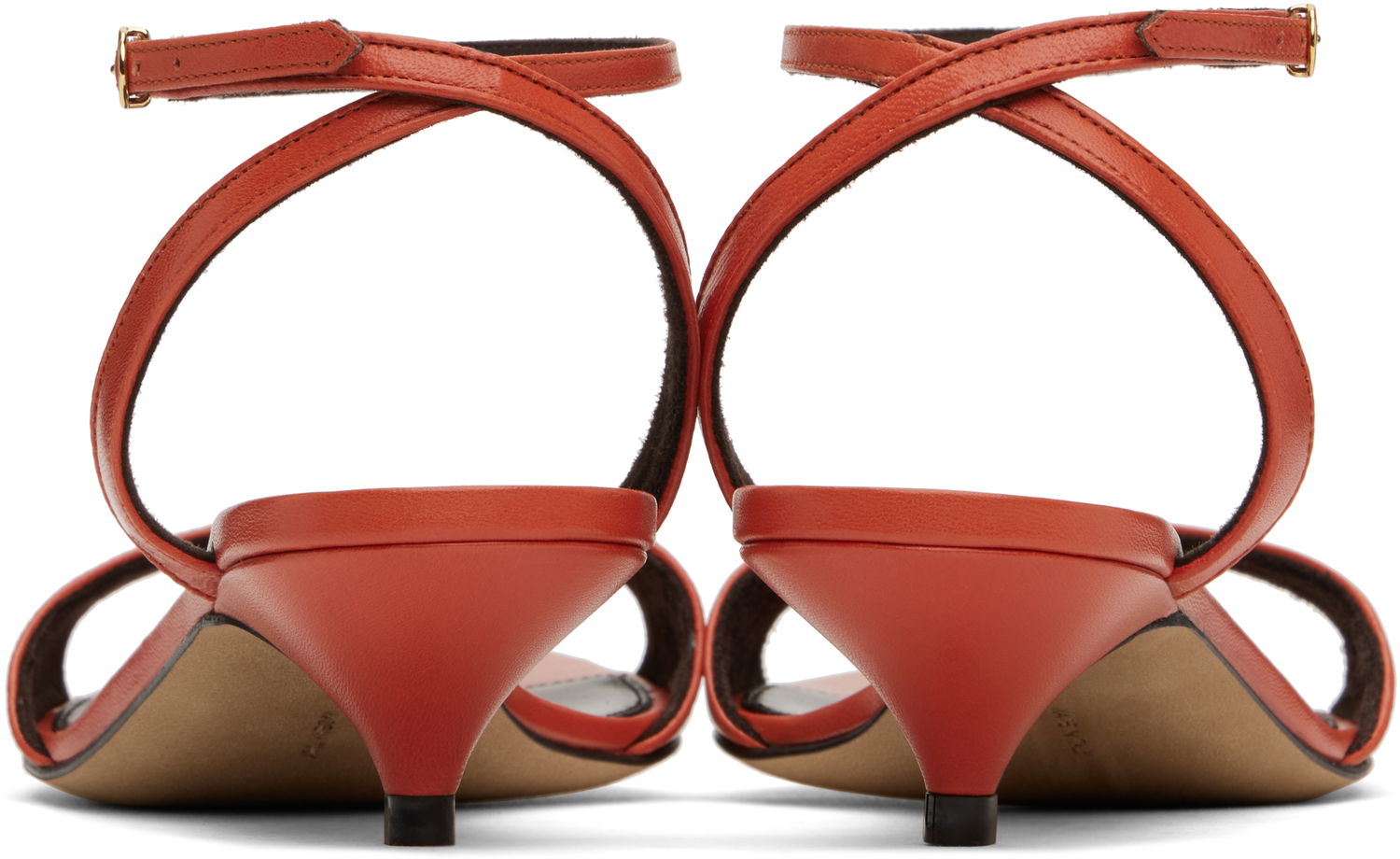 Kjole The Row The Row Vika Ankle Strap Kitten Heel Sandals Rød | F1583-SL1, 1