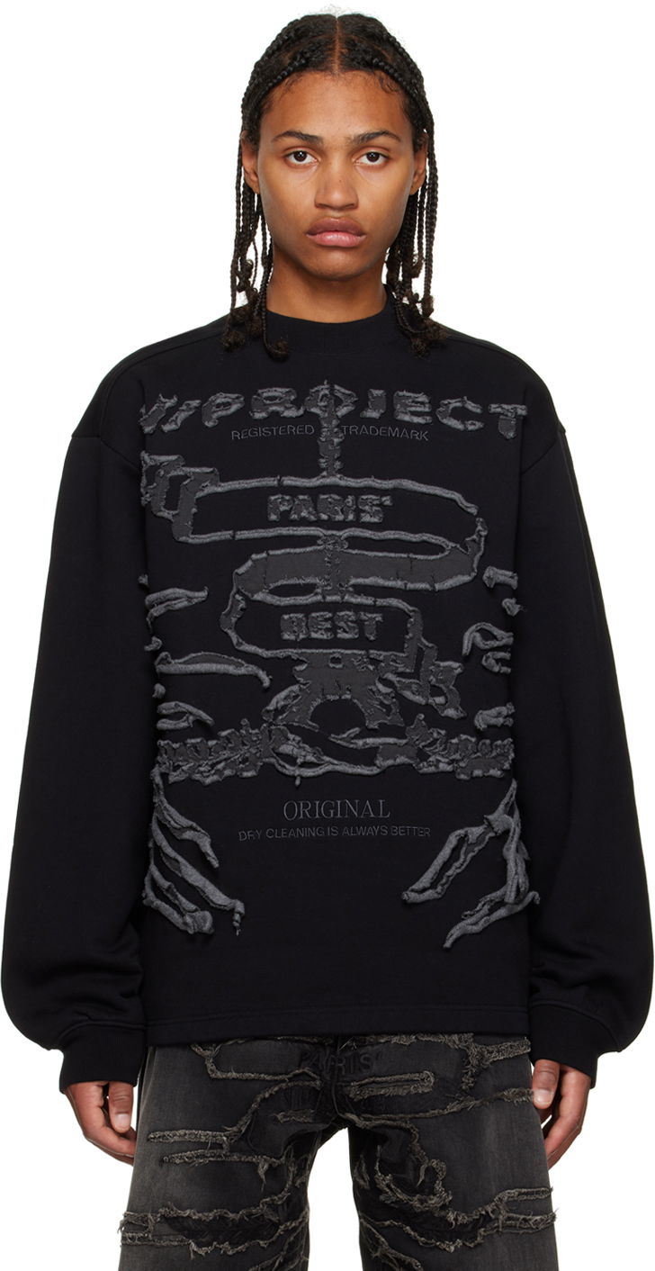 Sweatshirt Y/PROJECT Graphic Print Long Sleeve Sweatshirt Sort | SWEAT54-S25, 0