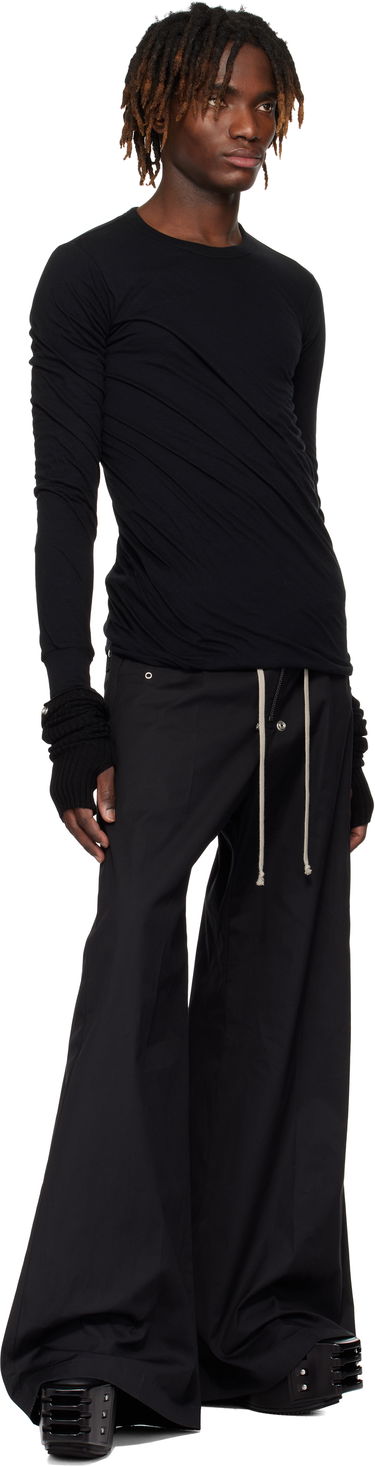 T-shirt Rick Owens Rick Owens Hollywood Double Long Sleeve T-Shirt Sort | RU01E5257 UC, 3