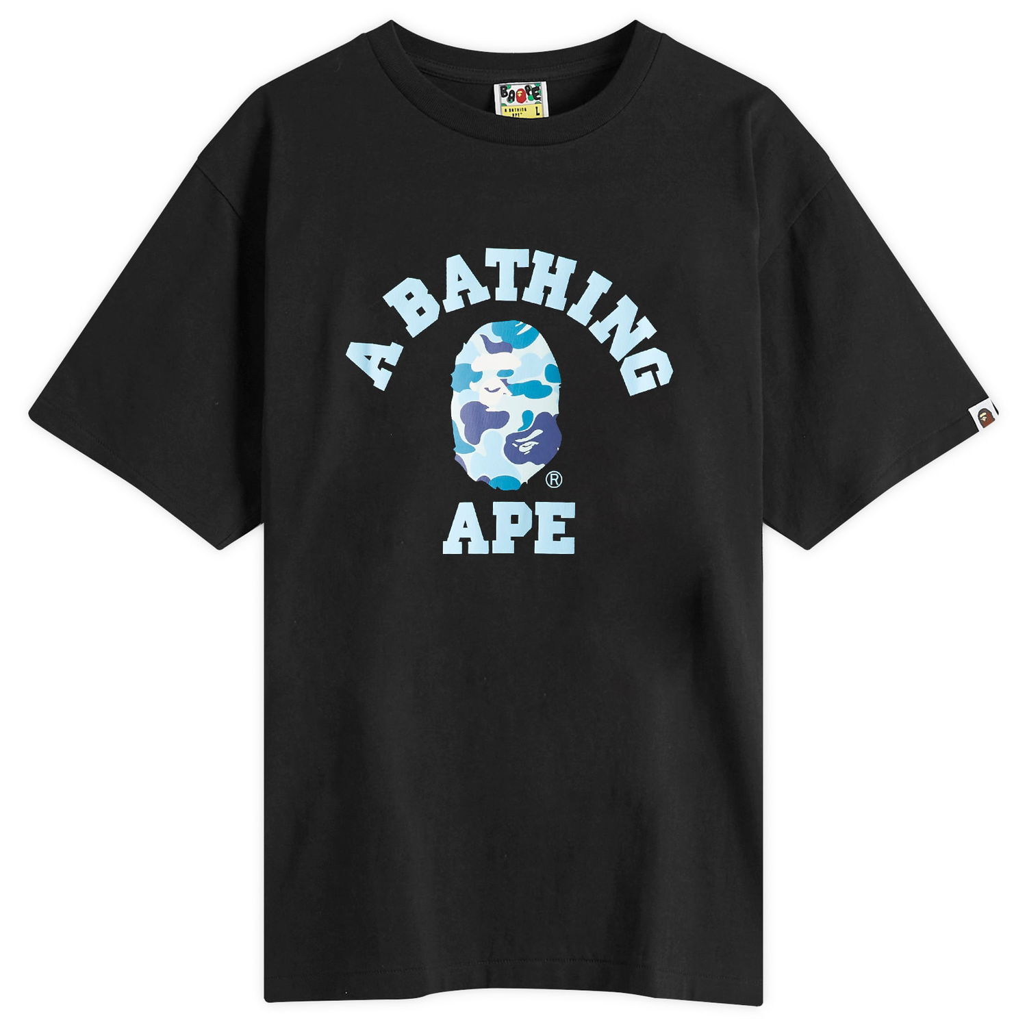 T-shirt BAPE Abc Camo College T-Shirt, Size Large Sort | 001TEL301005M-BBU, 1