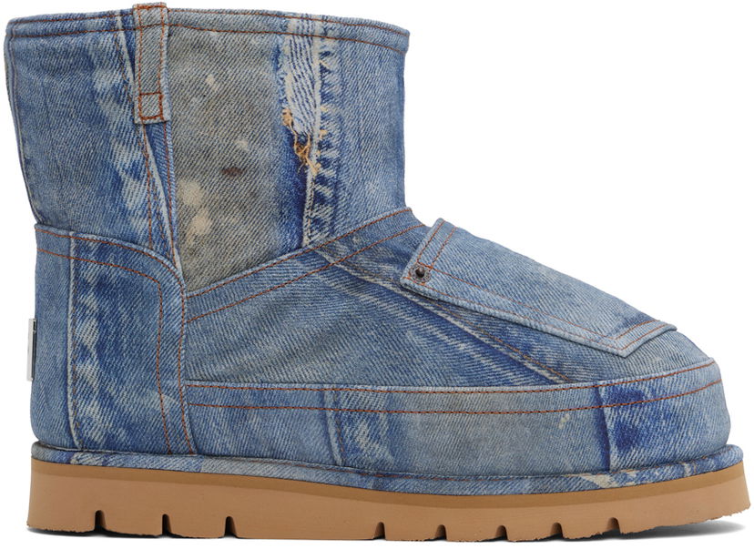 Frakker Acne Studios Acne Studios Printed Low Boots Blå | BD0328-