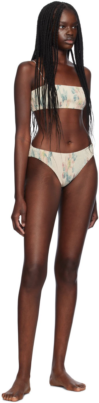 Badetøj TOTEME TOTEME Smocked Mid-Rise Bikini Flerfarvet | 243-WSW1079FB0249/2WRW3263FB0249, 3