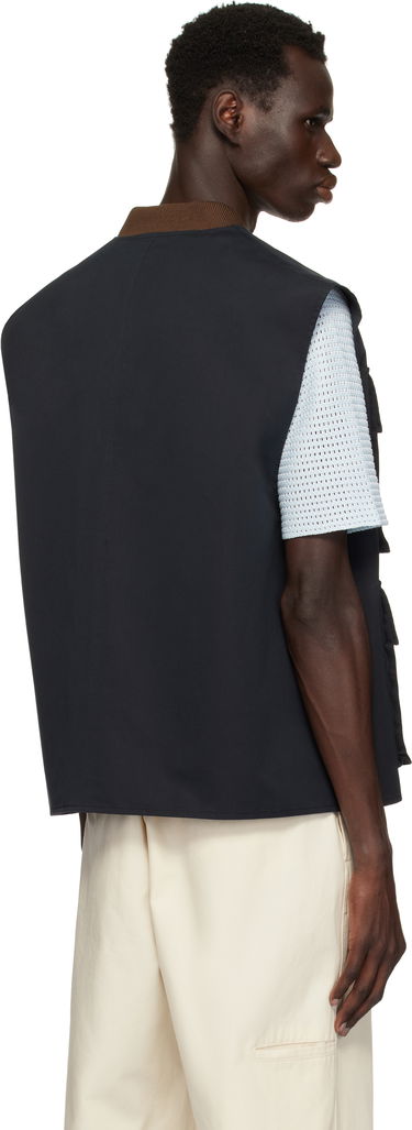 Vest Jil Sander Jil Sander Bellows Pocket Vest Mørkeblå | J22SW0001_J45266, 2