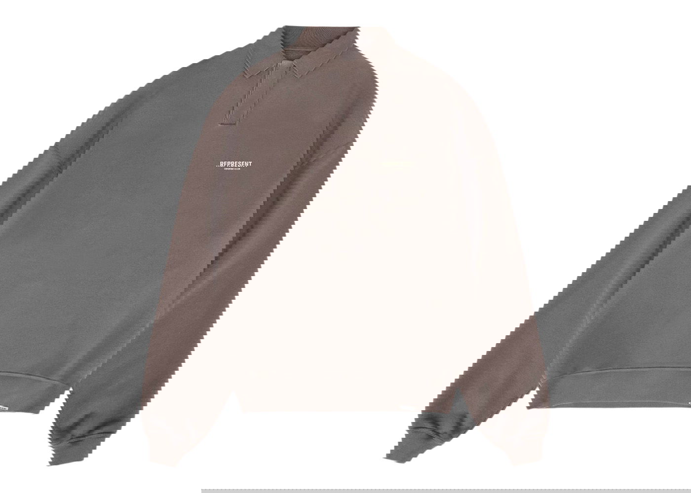 Sweater Represent Clo Represent Owners Club Long Sleeve Polo Sweater Fog Brun | MS4024-292, 0