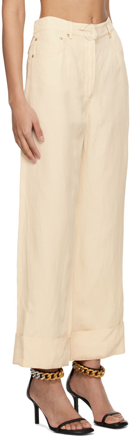Bukser Stella McCartney Button Trousers Beige | 640049STA49, 1