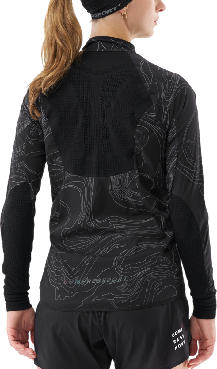 Vindjakke Compressport Hurricane Windproof Jacket Sort | ajvw11079047, 1