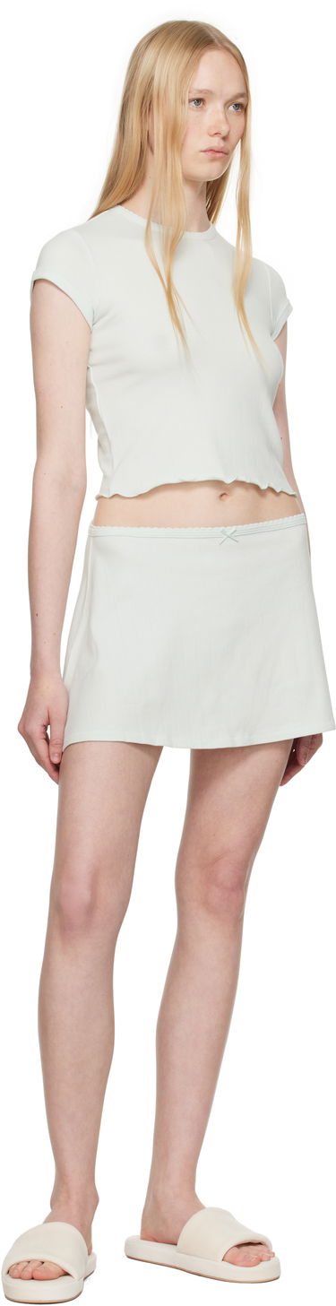 Nederdel SKIMS SKIMS Drop Needle Pointelle Miniskirt Grøn | SK-SKT-8968W, 3