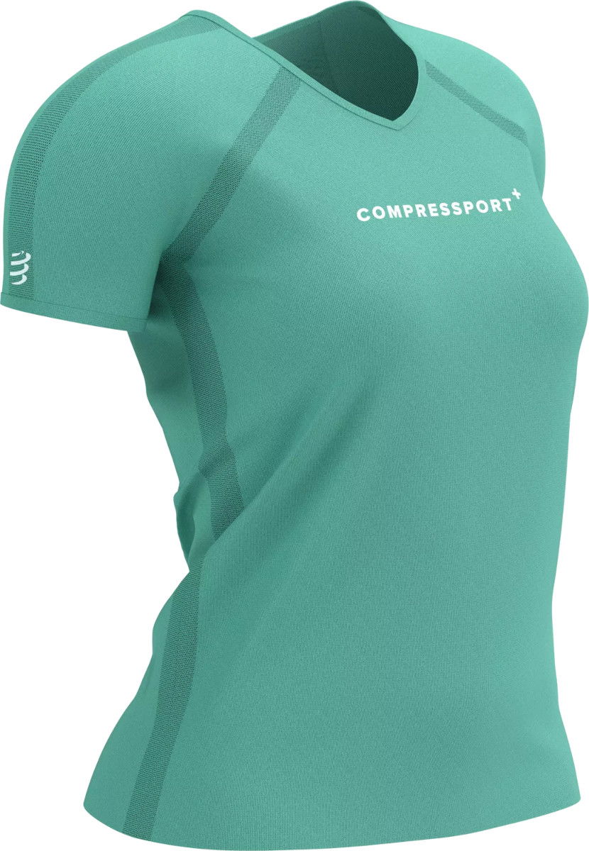 T-shirt Compressport Training Logo T-Shirt Grøn | atsw4315053, 0