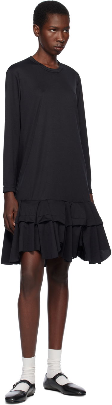 Kjole Comme des Garçons Comme des Garçons Midi Dress with Ruffles Sort | RO-T009-051-1, 3