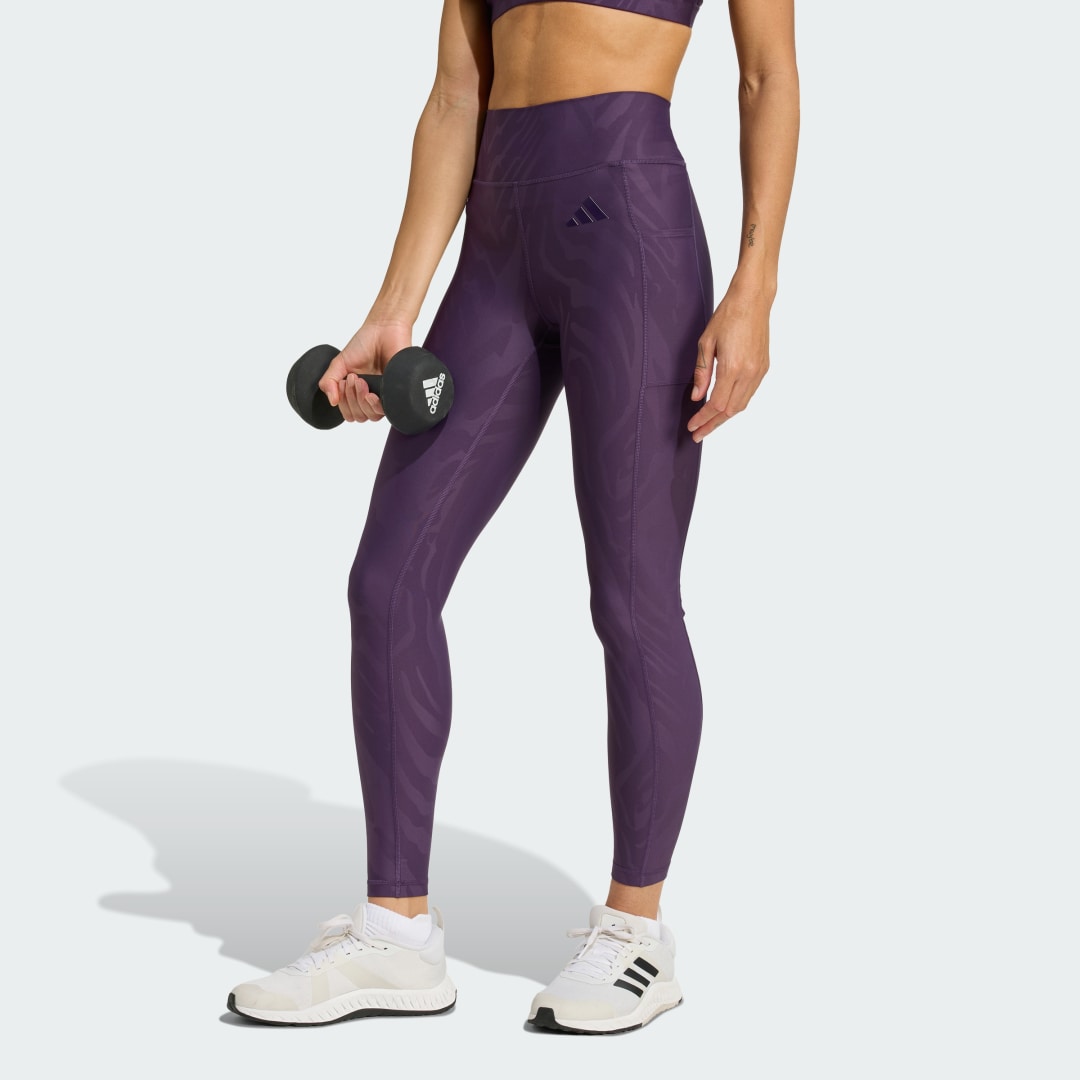 Leggings adidas Performance Optime AOP Tights Lilla | JX3126, 0