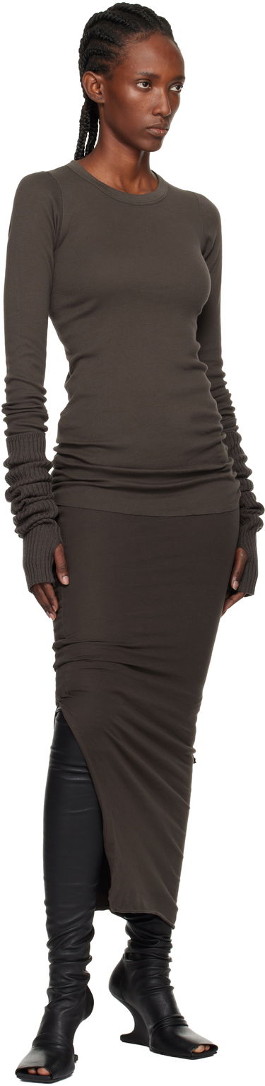 Nederdel Rick Owens DRKSHDW Concordians Soft Edfu Midi Skirt Brun | DS02E7335 RN, 3