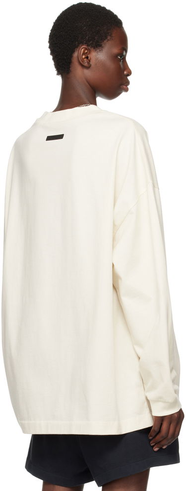 Sweater Fear of God Fear of God Essentials Crewneck Long Sleeve T-Shirt Hvid | 125BT244202F, 2