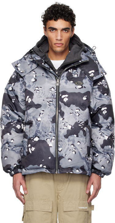 Puffer jakke AAPE by A Bathing Ape AAPE by A Bathing Ape Aape 29.5 Main Camo Down Jacket Grå | AAPDNM7666XXNBKG, 0