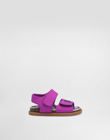 Tilbehør Dolce & Gabbana Dolce & Gabbana Majolica-Print Thermo-Rhinestone Sandals Lilla | D20085AA975I03TN, 0