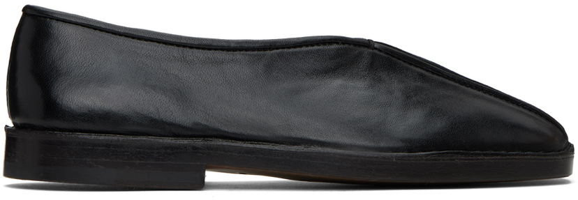 Sneakers og sko LEMAIRE LEMAIRE Flat Piped Slippers Sort | FO0006 LL0023