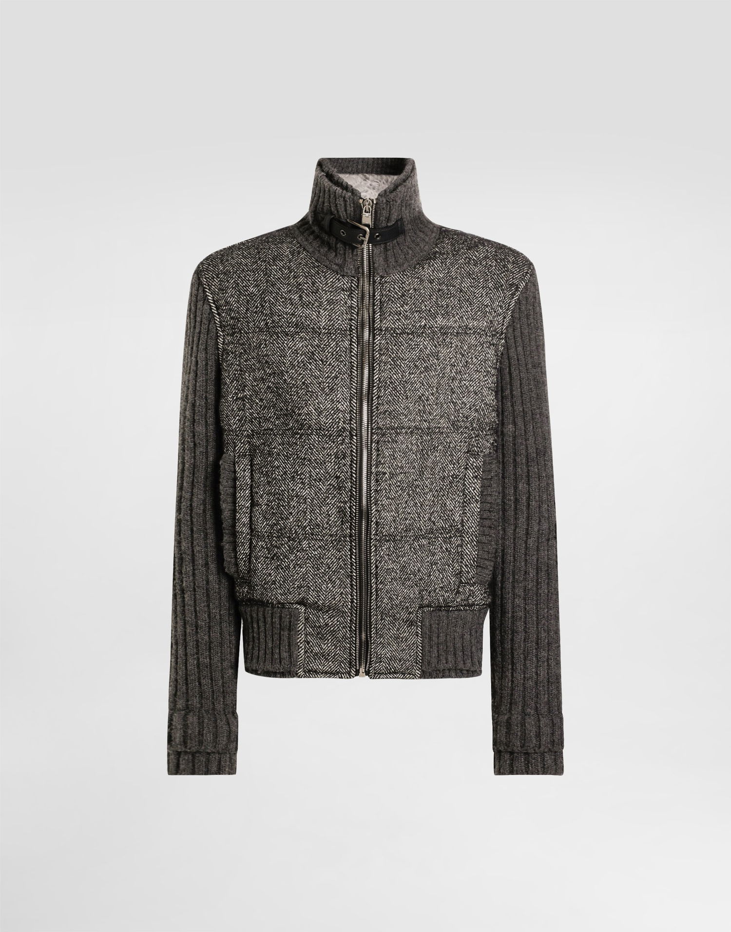Jakke Dolce & Gabbana Dolce & Gabbana Houndstooth Knit Jacket Grå | G9BVSTGJ846N0352, 0