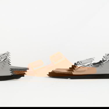 Sneakers og sko Birkenstock Birkenstock Arizona Droplet Buckle Leather Patent High-Shine Sandals Beige | 1029386, 0