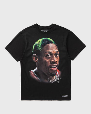 T-shirt Mitchell & Ness NBA Dennis Rodman Chicago Bulls Big Face Graphic T-Shirt Sort | SS13861-CBUBLCK, 0