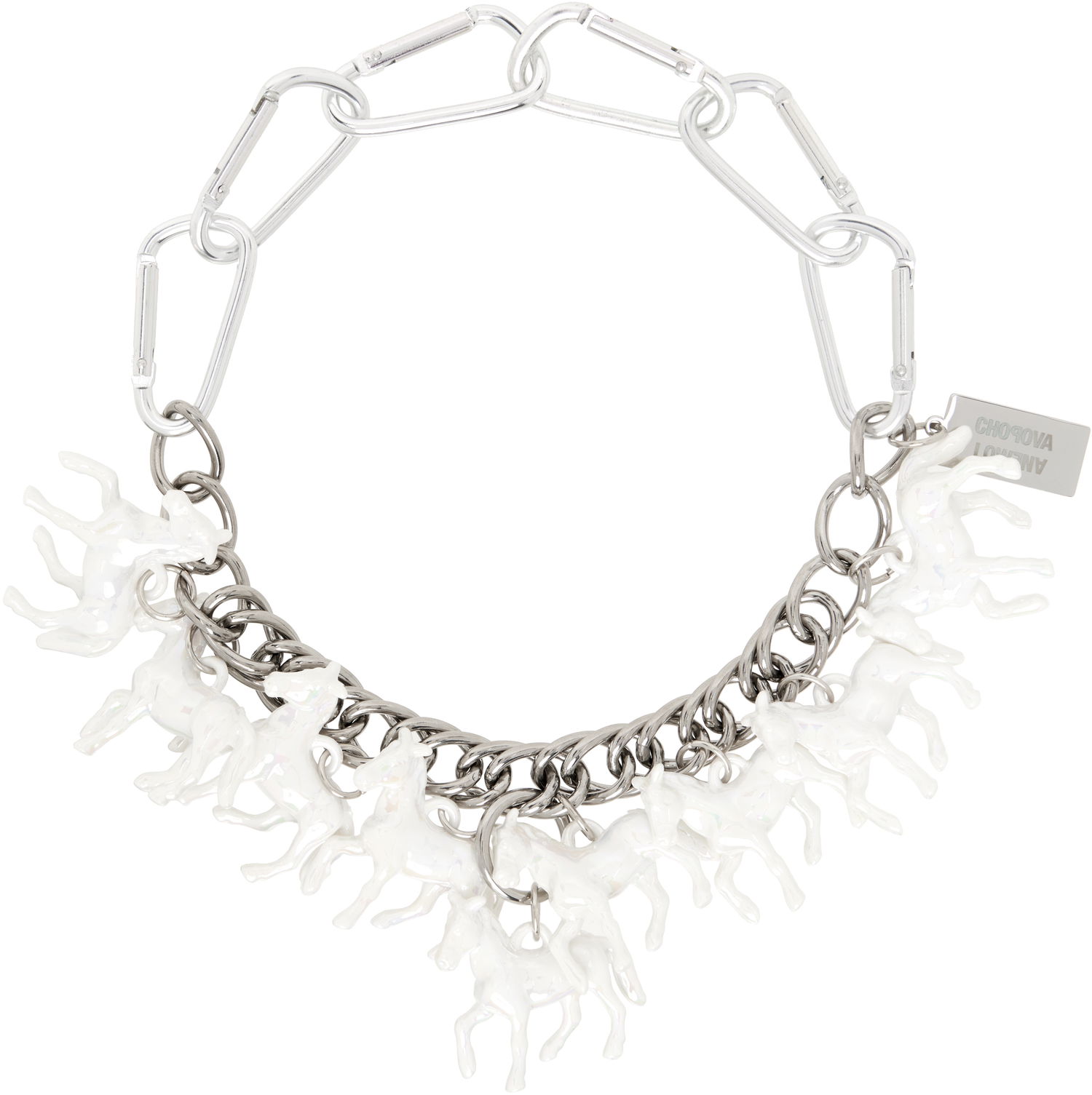 Halskæde Chopova Lowena Chopova Lowena Horse Girl Chain Necklace Metalisk | 6600, 0