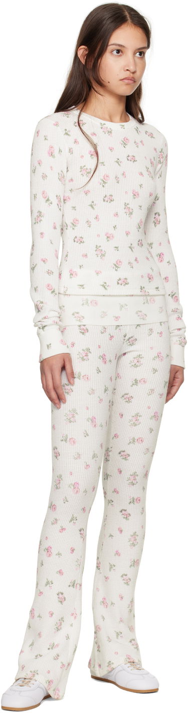 T-shirt GUIZIO Guizio Long Sleeve Rosebud Thermal Top Hvid | H24101K082, 3