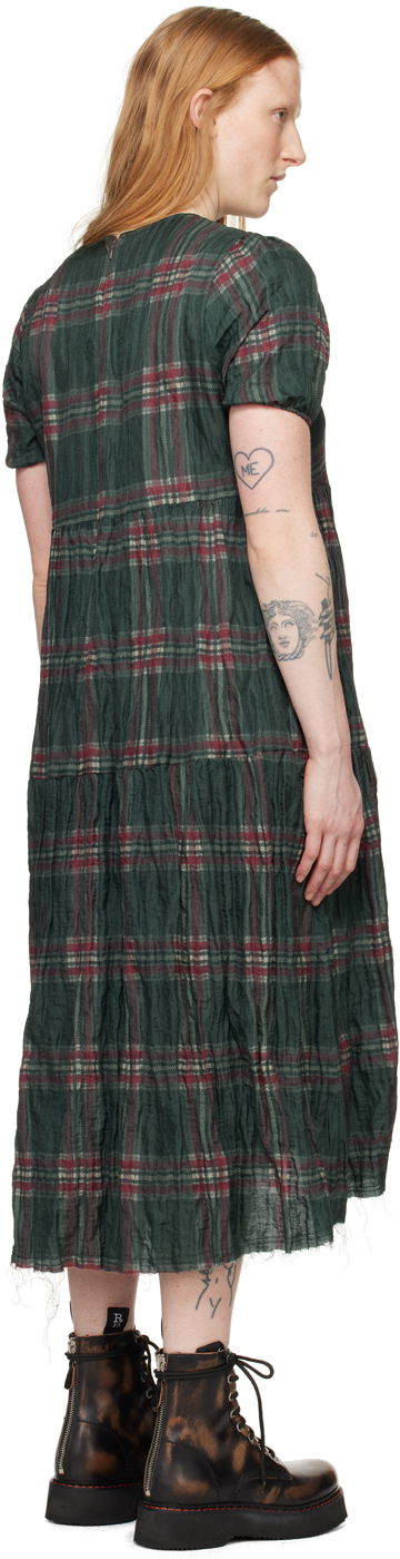 Kjole R13 R13 Check Midi Dress Grøn | R13WR028-R368B, 2
