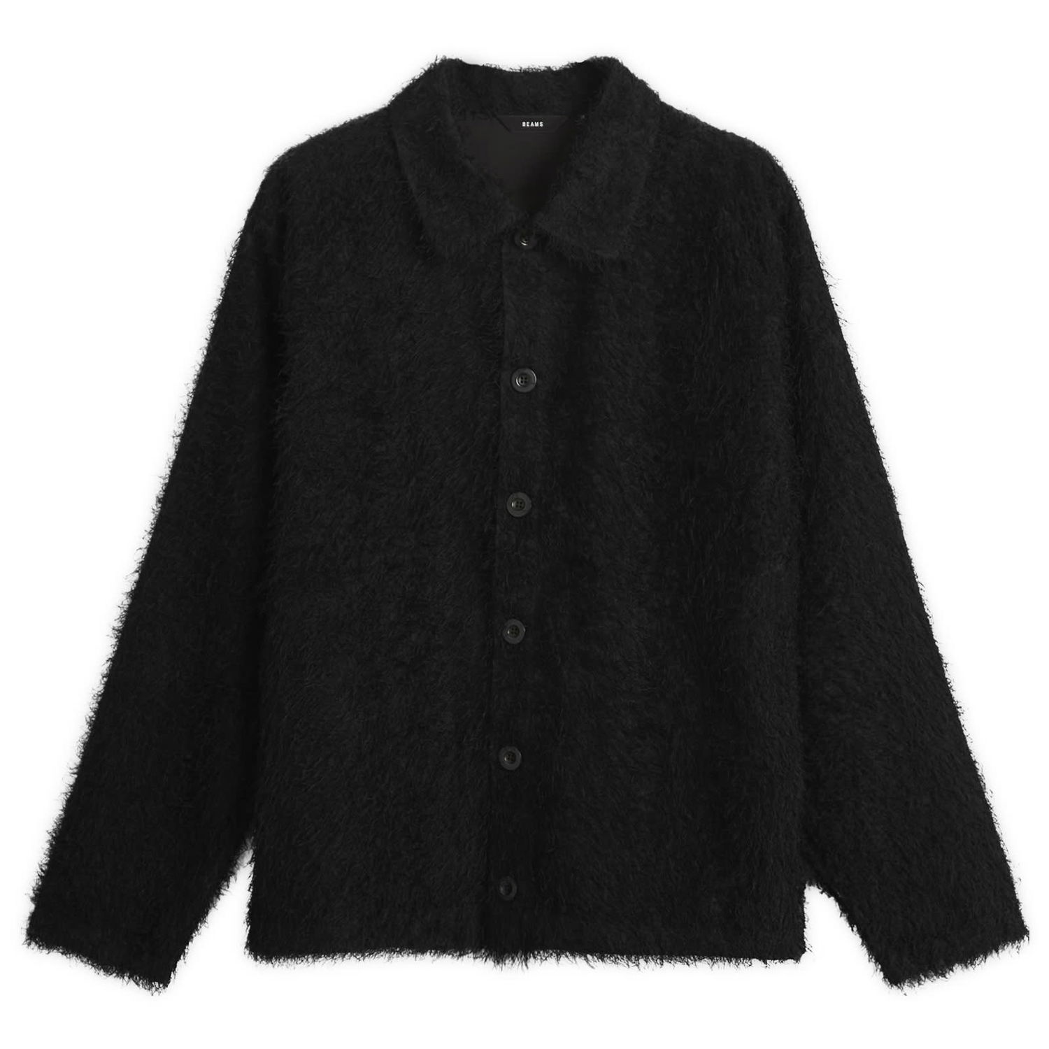 Jakke BEAMS Fringe Overshirt Sort | 1111-1247-803-19, 0
