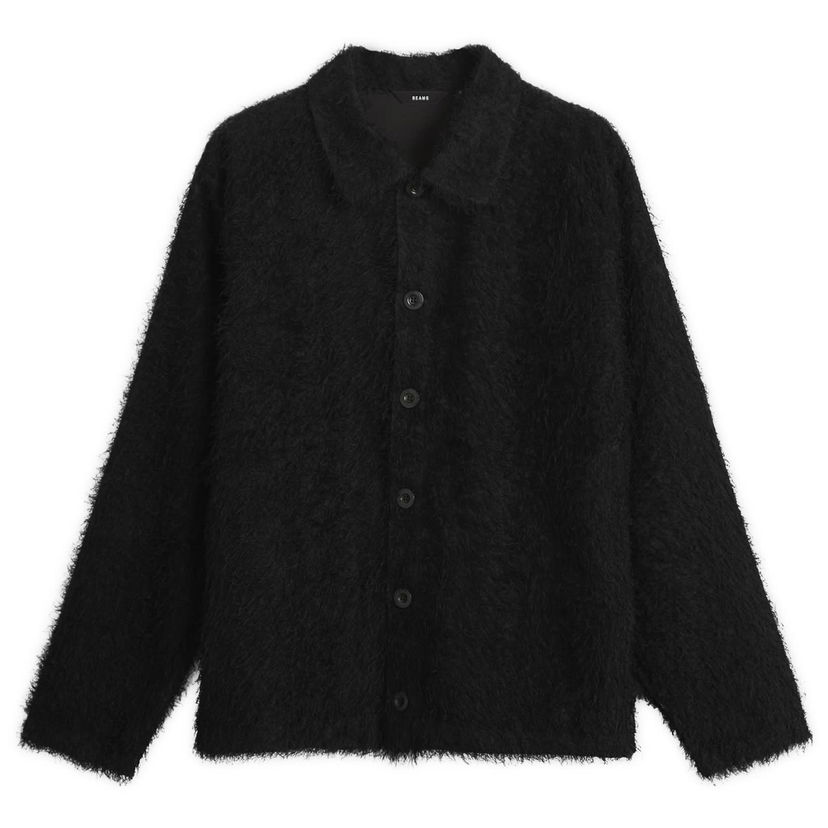 Jakke BEAMS Fringe Overshirt Sort | 1111-1247-803-19